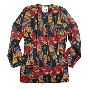 Vintage Doncaster Black / Multi-Color Blazer with Tassel Motifs